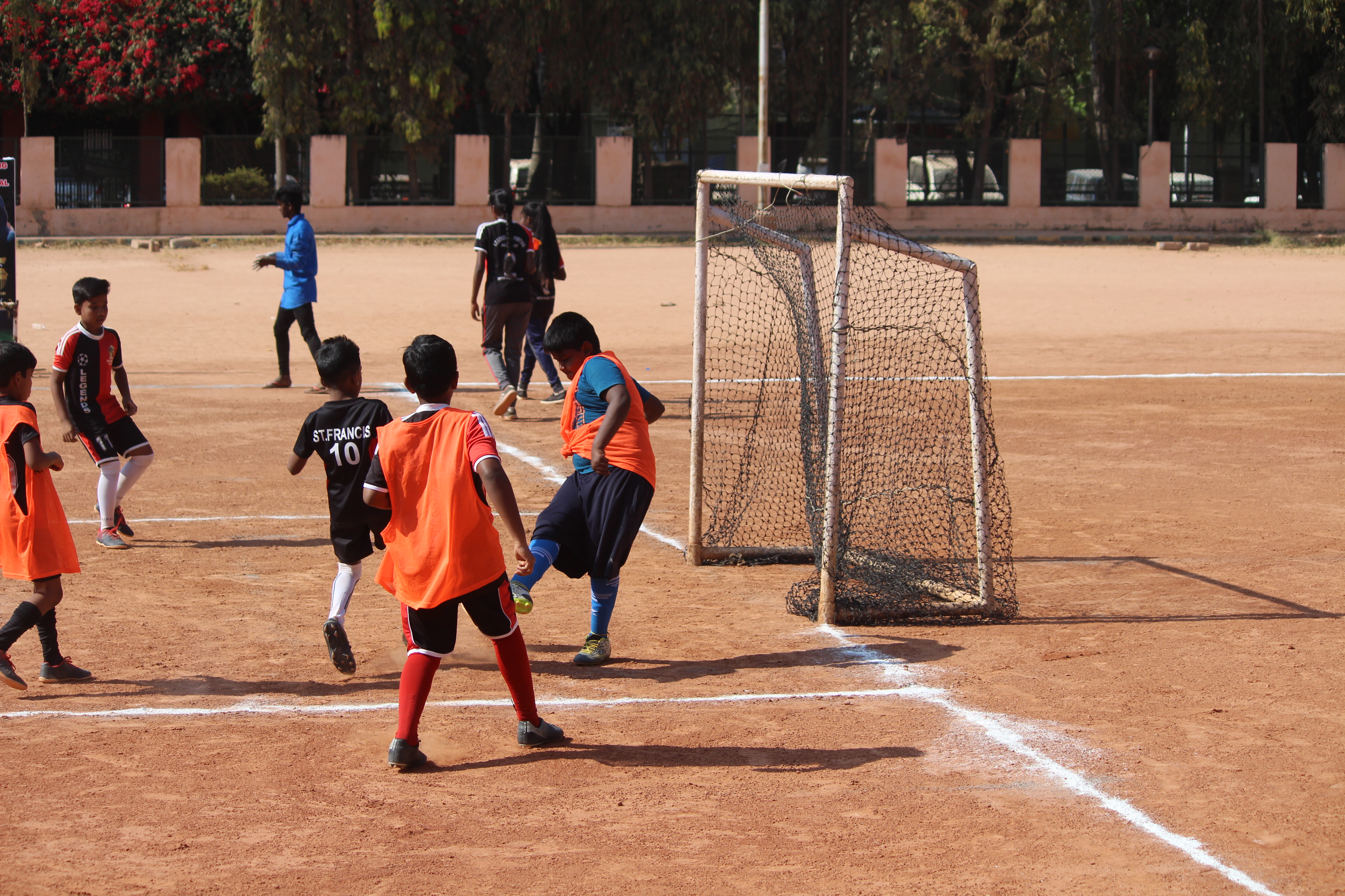 Young athlete training
